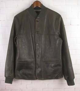 LFJ25356 RRL ダブルアールエル WEATHERBY JACKET レザー カーコート ブラウン系 S 美品