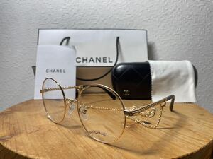 CHANEL シャネル　2186 ゴールドメガネ　フレーム　伊達　丸縁　オシャレ