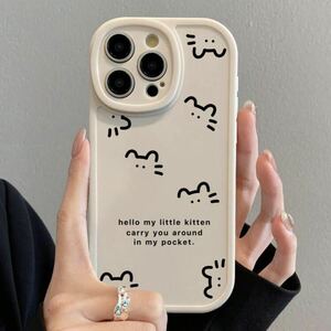 新品◆iPhone15 スマホケース 携帯 猫 ねこcase カートゥーン 自撮 動物アート シンプル ネコ 高品質 お洒落カバー かわいい 可愛い