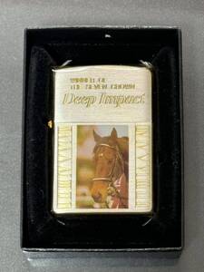 zippo ディープインパクト 七冠達成記念 限定品 DEEP IMPACT 2006年製 競馬 両面デザイン 4面 ゴールド シリアルナンバー NO.5491