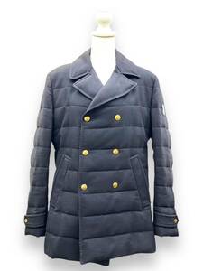 1円スタート MONCLER GAMME BLEU モンクレール ガムブルー GIACCONE 42311 ダウンジャケット Pコート Down Jacket P Coat ネイビー Navy