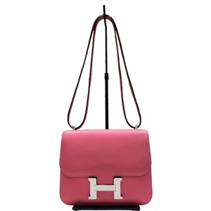 エルメス HERMES コンスタンス3ミニ A刻 ローズアザレ　シルバー金具 スイフト ショルダーバッグ レディース 中古