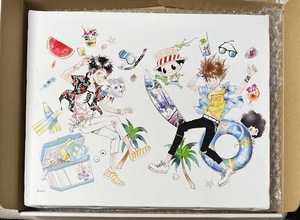 天野明展 elDLIVE エルドライブ＆ 家庭教師ヒットマン REBORN! アートボード 沢田綱吉 ツナ リボーン ランボ 九ノ瀬宙太 キャンバス