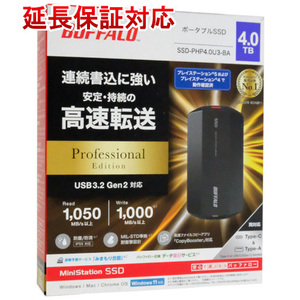 BUFFALO バッファロー 外付けSSD SSD-PHP4.0U3-BA 4TB ブラック [管理:1000028740]