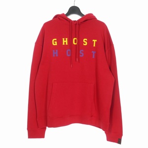 ラフシモンズ RAF SIMONS 22AW Ghost フーディ ゴースト パーカー ワンポイント M 赤 レッド 222-M160-19004-0030 メンズ