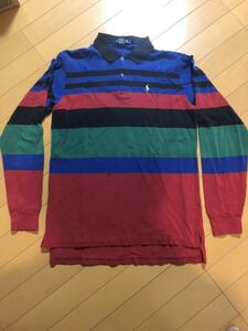 ビンテージVINTAGEラルフローレンRALPH LAUREN/長袖ポロシャツ/ラガーシャツ/XL/実寸M程度/80年代90年代オールド