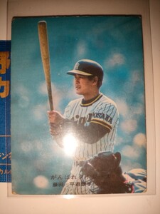 藤田平　75 カルビープロ野球チップス　がんばれタイガース　No.278　阪神タイガース