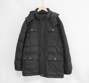 ★良品 TOMMY HILFIGER ◆ ダウンコート 黒 XXLサイズ ジャケット パーカ トミーヒルフィガー ◆597/RC-2