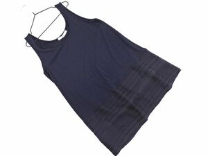 VICKY ビッキー シアー チュニック タンクトップ size2/紺 ■◆ ☆ eha1 レディース