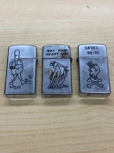 ジッポー オイルライター VIETNAM 64-65 SA DEC 66-70 QUI NHON 64-65 シルバーカラー 喫煙具 喫煙グッズ ZIPPO 3点セット ライター