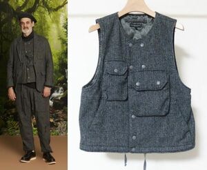 21AW Engineered Garments エンジニアードガーメンツ Cover Vest Poly Wool Herringbone カバー ベスト XXS