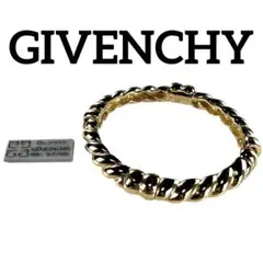 【至高の逸品】 GIVENCHY 大ぶり バングル ゴールド ブレスレット 美品