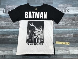 BATMAN バットマン キッズ アメコミプリント 半袖Tシャツ 160 黒白