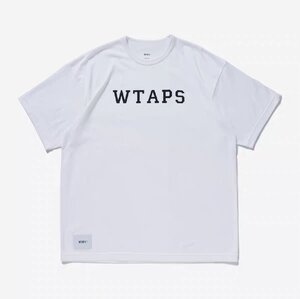 WTAPS ダブルタップス 2024SS ACADEMY SS TEE Cotton T-SHIRT 半袖 Tシャツ ホワイト サイズ M TN 1