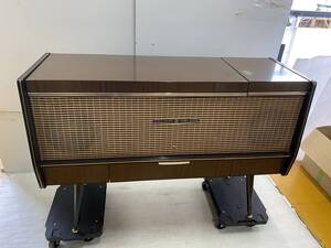 11/17★引取限定 大阪市★ナショナル SUPER PHONIC STEREO SYSTEM 昭和 レトロ レコードプレーヤー【中古/現状品/動作未確認ジャンク】