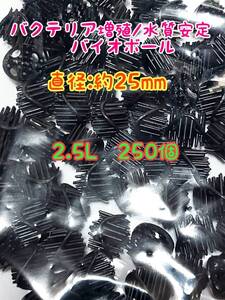 バイオボール2.5L 濾材 水質改善 メダカ アクアリウム 海水淡水両用 熱帯魚 金魚 大型魚 錦鯉 亀 ザリガニ ディスカス ベタ グッピー