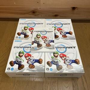 wii ソフト マリオカートと箱付きハンドル4個セット まとめ売り 匿名配送