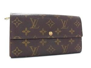 1円 ■極美品■ LOUIS VUITTON ヴィトン M61725 モノグラム USA アメリカ製 ポシェット ポルトモネクレディ 二つ折り 長財布 FK2361