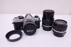 Nikon ニコン フィルムカメラ FM レンズ NIKKOR 50mm 1:1.8 28mm 1:3.5 135mm 1:3.5 A06025T