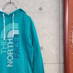 THE NORTH FACE/USEDプリントスウェットパーカー/ビッグロゴ/