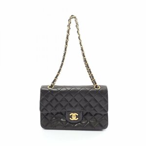 シャネル マトラッセ Wフラップ ブランドオフ CHANEL ラムスキン（羊革） ショルダーバッグ ラムスキン 中古 レディース