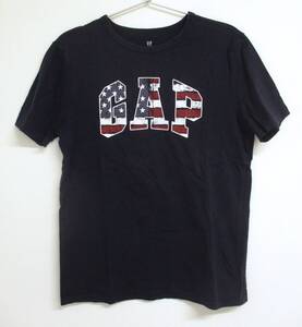 ★1138【送料無料】GAP KIDS ギャップ キッズ XXL Tシャツ 半袖 プリント アメリカ 星条旗 ネイビー カジュアル シンプル