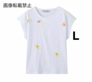 vintage ヴィンテージ レトロ スパンコール 半袖 Tシャツ トップス Lサイズ レディース★ZARA 好きな方に★2024 S/S 春新作 新品未使用★