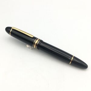 ★E09192/MONTBLANC モンブラン/万年筆/マイスターシュテュック №149/ペン先 4810 M 18K 750/ブラック×ゴールド す