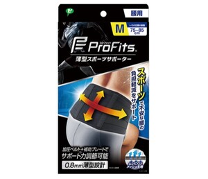 [新品]サポーター　PIPピップProFitsプロフィッツ　薄型加圧サポーター腰用　M ブラック