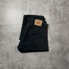 【W33 L30】Levis 501 ボタンフライ　後染めブラックデニムジーンズ