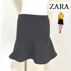 ZARA WOMAN 　ザラ　レディース　小さいサイズ　スカート　裏起毛　冬　ミニスカート　黒 フレア　XS