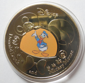 ディズニー コレクションコイン 記念メダル ドナルドダック 24KP 1oz 1オンス ミッキー 金貨 アメリカ ディズニーランド