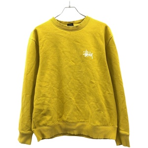 Stussy ステューシー Basic Stussy Crewneck クルーネックスウェットトレーナー 1914649 イエロー M ITE9J7SAX73I