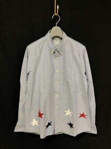 ◆visvim ビズビム スターワッペン【LUNGTA LIGHTS B.D. L/S(GIZA BD)】長袖BDシャツ オックスフォード サイズ2