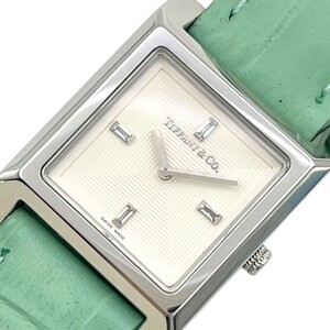 ティファニー TIFFANY＆CO 1837 メイカーズ 67460375 シルバー SS/革ベルト 腕時計 レディース 中古