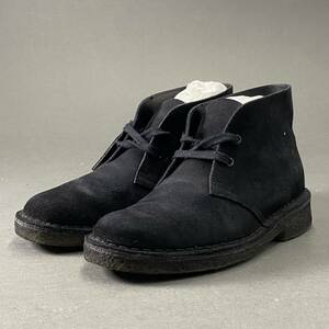 ♪f18 CLARKS ORIGINALS クラークス Desert Boot デザートブーツ チャッカブーツ ブラックスエード 革靴 UK5-24cm レディース 女性用