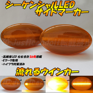 【DA54】 プレオ RA1 RA2 RV1 RV2 / ヴィヴィオ ビストロ KK3 KK4 流れる 流星 ウインカー シーケンシャル LED サイドマーカー アンバー