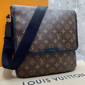 【極美品】ルイヴィトン LOUIS VUITTON モノグラム マカサー バスMM ショルダーバッグ メッセンジャー ブラック 黒 メンズ M56715