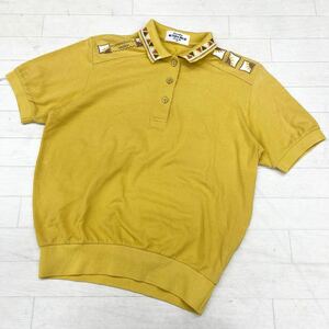 1417◎ Munsingwear マンシングウェア ゴルフ ウェア トップス ポロ シャツ ハーフボタン 半袖 イエロー レディースM