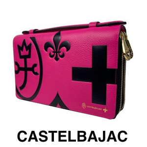 カステルバジャック　CASTELBAJAC　牛革サードバッグ　牛革ラウンド財布　牛革セカンドバッグ　男女兼用　081201-3　ピンク