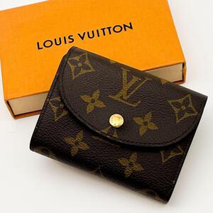 【極美品】ルイヴィトン LOUIS VUITTON モノグラム 三つ折り財布 ポルトフォイユ エレーヌ N3 コンパクト財布 メンズ レディース ブラウン