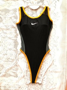 希少品!! シャープなハイレグ＆Ｔバック　NIKE (ナイキ) DRY-F.I.T Tバックレオタード サイズXS（JASPO M～Lサイズ相当）