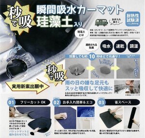 n_瞬間吸水カーマット 珪藻土入り 秒で吸水 珪藻土マット 45×60cm 吸水 速乾 調湿 防水 防汚 フロアーマット