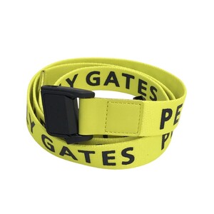 【1円】PEARLY GATES パーリーゲイツ 縦スライド式ロゴジャガードベルト イエロー系 [240001305452]