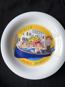 不二家　ペコちゃん ポコちゃん　皿 イタリアンプレート　プレート　未使用　陶器製　絵皿