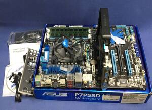 【中古】P7P55D LE ATXマザー + i5-750 2.67GHz + 4GB メモリー + NVIDIA GeForce 8600GT 動作確認品