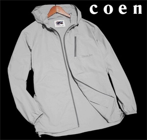 新品!! コーエン coen ジップ パーカー 薄手 フード ブルゾン グレー (L) ☆ ユナイテッドアローズ メンズ 軽量 撥水 定価7700円 灰 ★