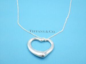 373464【1円スタート】TIFFANY&Co. ティファニー オープンハート 34mm SV925 エルサペレッティ ネックレス 19.0g 77cm