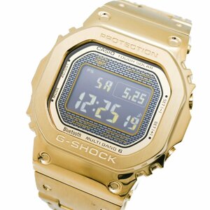 1円 稼働 極美品 箱/コマ4付 CASIO G-SHOCK Gショック フルメタル ゴールドカラー GMW-B5000GD-9ER タフソーラー QZ 腕時計 0447520240611