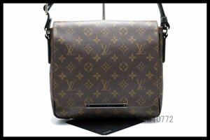 近年モデル希少美中古■LOUIS VUITTON モノグラムマカサー ディストリクトPM レザー ショルダーバッグ ルイヴィトン■0523cs20815